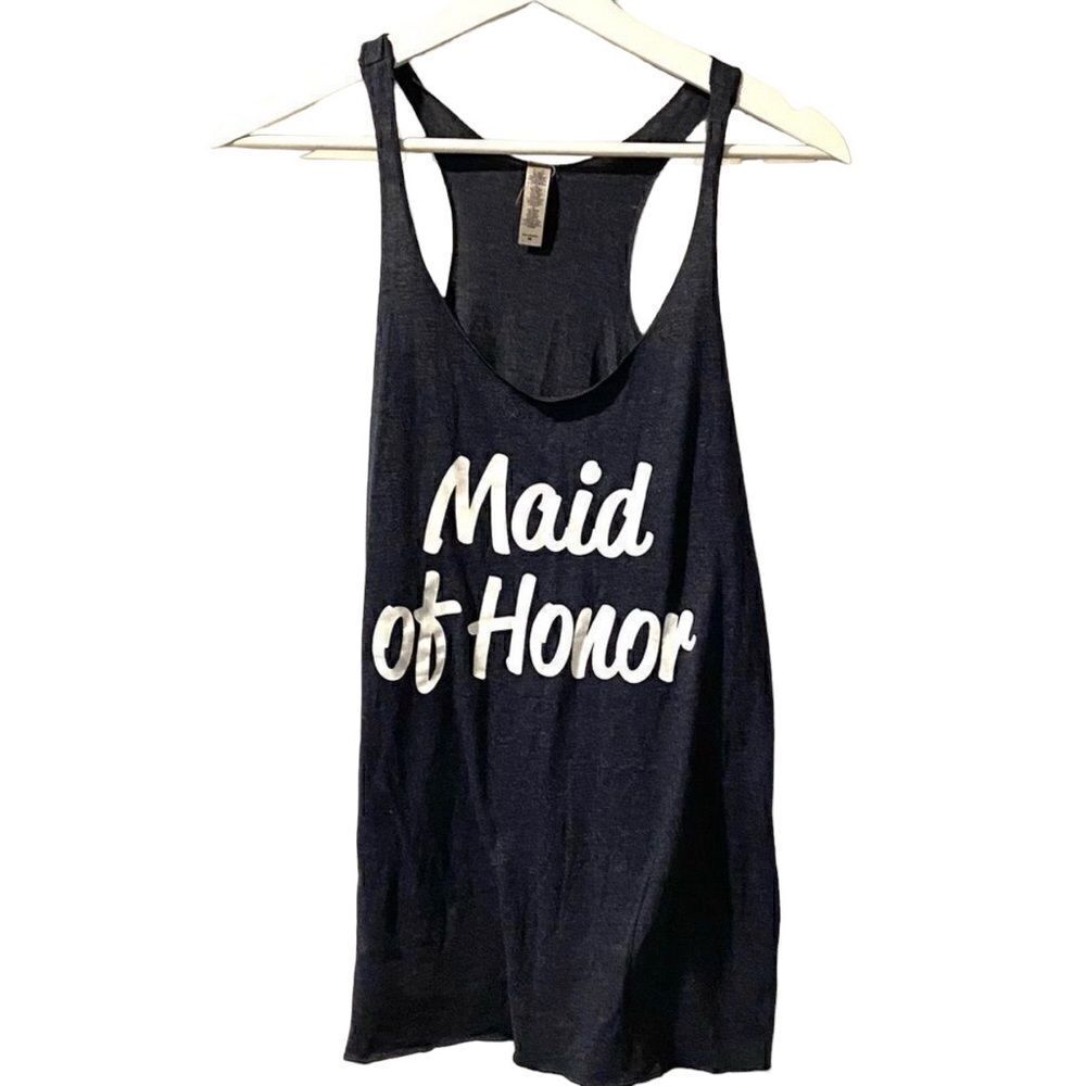 Maid of honor razor back tank medium